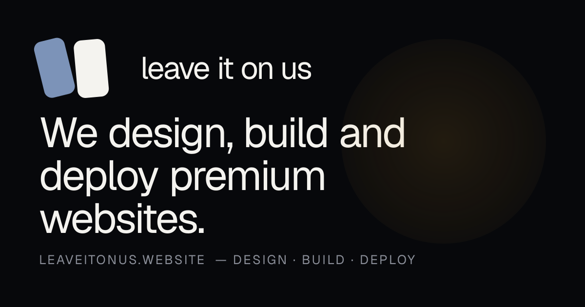 Web Design Portfolio & Live Demo Sites | leave it on us